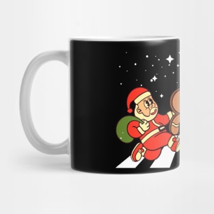 Christmas Road, Santa Claus, Gingerbread man, Christmas tree Mug